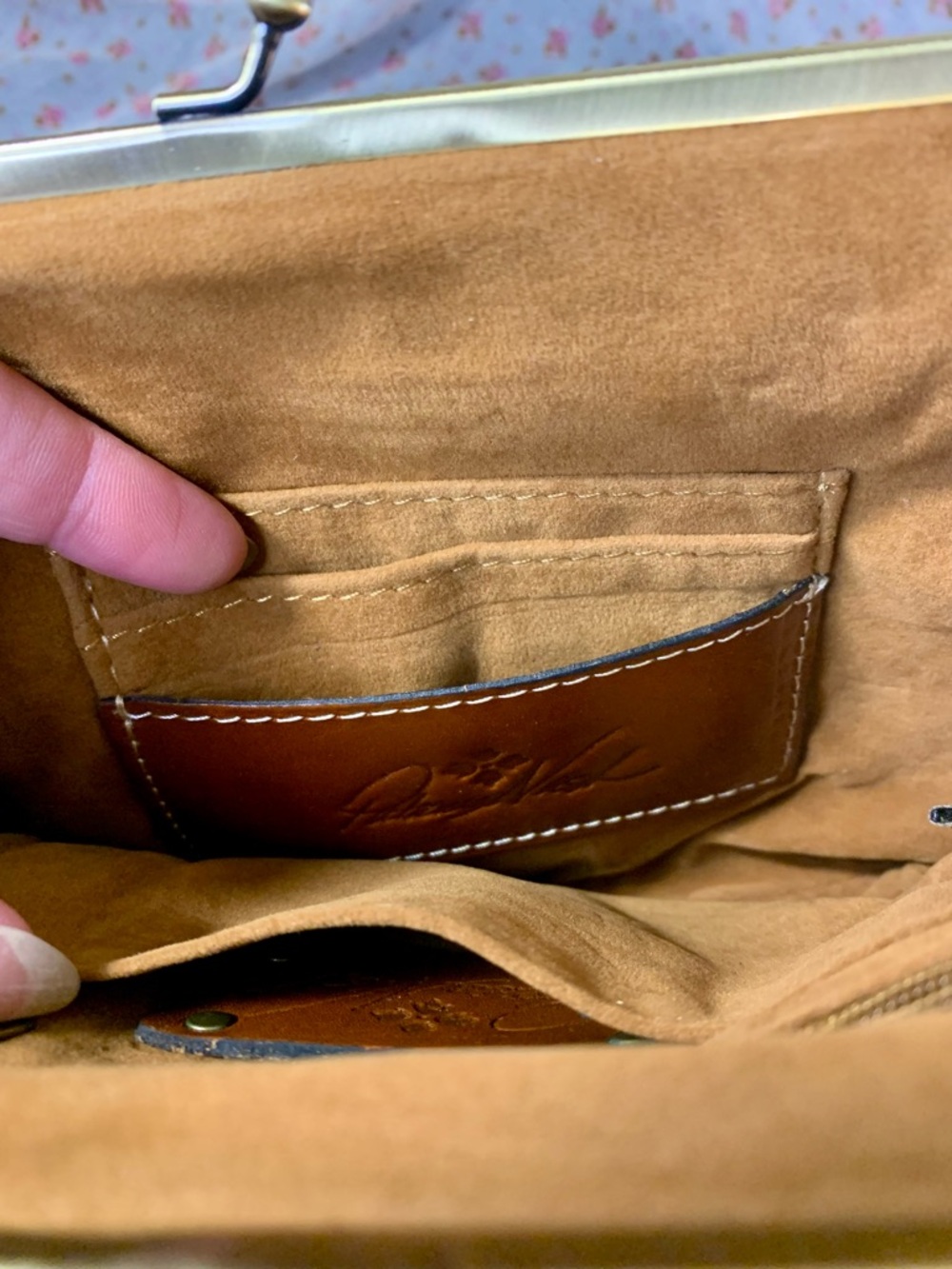 Patricia Nash Tan Leather Clutch - Picture 4 of 8
